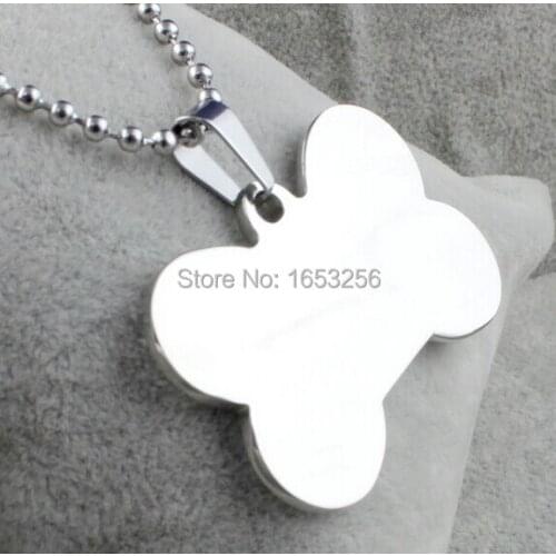 Choose Size 13*20mm/ 25*40mm Lot 10pcs Cute Jewelry Bone Charms Dog Tag Pendant stainless steel Without Chain For Gifts