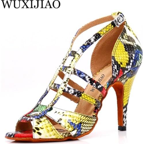 WUXIJIAO Ballroom dance shoes women shoes zapatos de mujer latin dance shoes salsa dance shoes chaussure femme