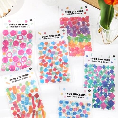 2PCS/Pack Cute Star Ribbon Stickers Scrapbooking Styling Bullet Journal Toy Deco Album DIY Korea Stationery Stickers
