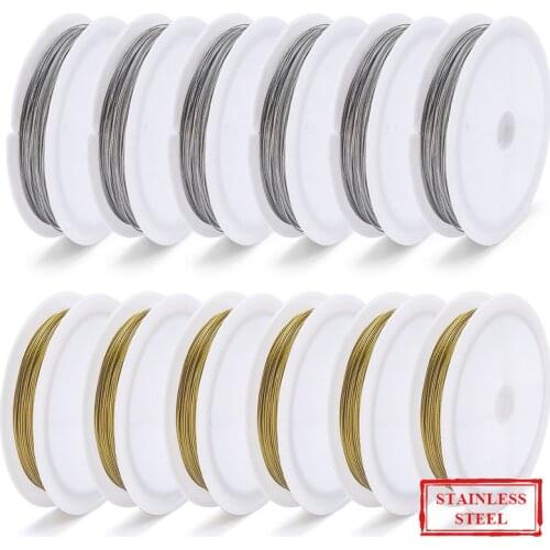 304 Stainless Steel Bead String Wire DIY Jewelry Wire for Necklace Bracelet Beading Craft Work Jewelry Making Supplies 6 Sizes
