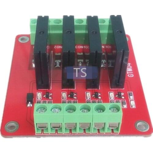 GTM04 4 channel solid state relay module expansion board high level trigger with fuse 5V/12V/24V