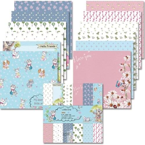 6' 12 Sheet Little One Kitten Scrapbook Origami Background Paper DIY Photo Album Card Making Home Deco Gift Arts Crafts