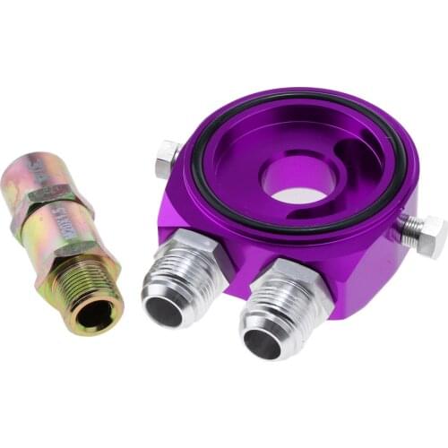 Aluminum Oil Filter Sandwich Plate Adapter - 3/4-16 UNF / M20 x 1.5 - 5 Colors to Choose