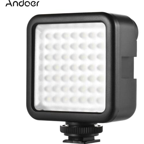 Andoer W49 Camcorder Video Lighting Mini Interlock Dimmable Camera for Canon Nikon Sony A7 DSLR LED Panel Light