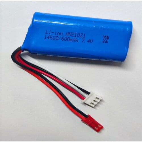 Authentic 7.4V 600mAh Li-thium Ion Battery for 1/16 Scale Huina 1569 RC Bulldozer Construction Toy Trucks