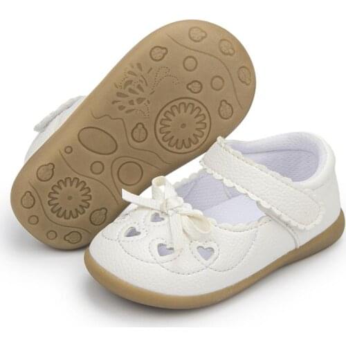 KIDSUN Newbrown Baby Sandals Infant Girl Summer Outdoor Shoes Bow-knot Non-slip Soft-sole Leather Rubber Toddler First Walkers