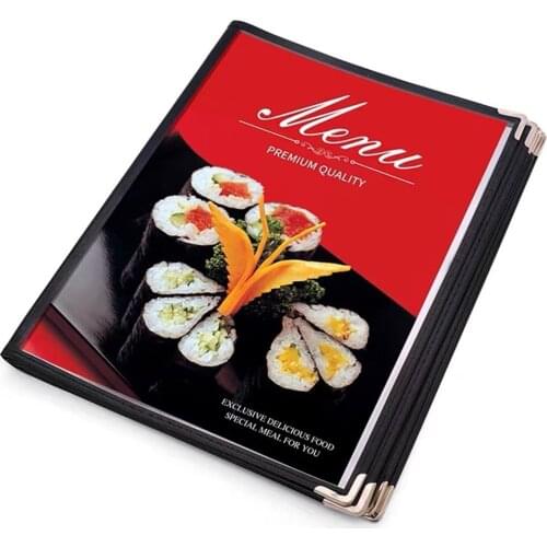 A4 Menu Holder Covers 8.5 x 11 Restaurant Menu Covers Book Kitchen, Drink, Wine Menu Sleeves Frames Supplies