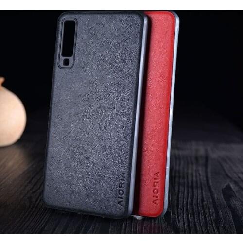 Case for Samsung Galaxy A7 2018 coque Luxury Vintage Leather with soft silicone phone cover for samsung a750 case funda capa