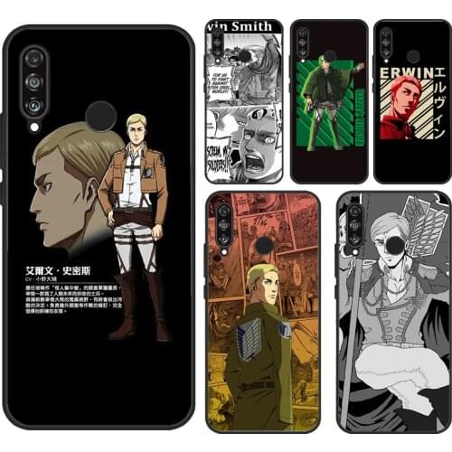 Erwin Smith Attack on Titan Case For Huawei P30 Lite Mate 20 10 P20 P30 Pro Soft Cover For Huawei P Smart 2019 2021