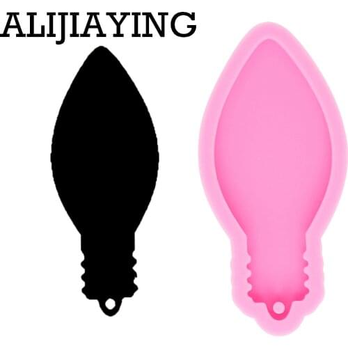 DY0116 DIY Shiny light Key ring decoration molds keychain silicone epoxy resin molds not sticky