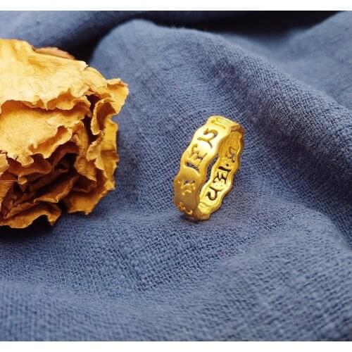 HX 24K Pure Gold Ring Real AU 999 Solid Gold Rings Elegant Shiny Heart Beautiful Upscale Trendy Jewelry Hot Sell New 2020