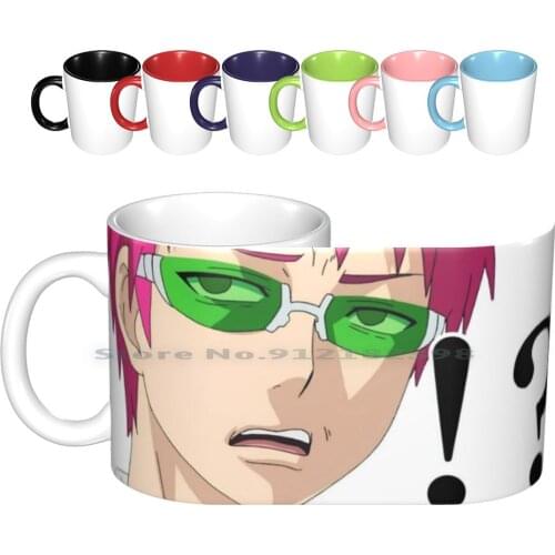 Saikis Confused Face Ceramic Mugs Coffee Cups Milk Tea Mug Saiki Kusuo No Psi Nan Saiki Kusuo Saiki Saiki Kun The Disastrous