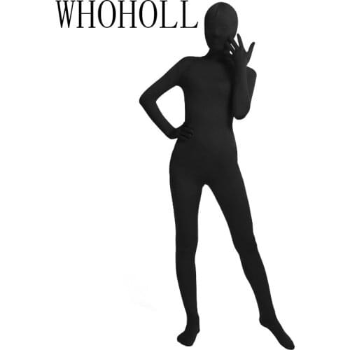 Black Spandex Zentai Full Body Skin Tight Jumpsuit Unisex Zentai Suit Bodysuit Costume For Women Unitard Lycra Dancewear Conan