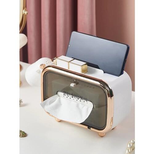 Tissue Box Cute Calf Light Luxury Style Desktop Paper Box Multifunctional Creative Napkin Paper Box