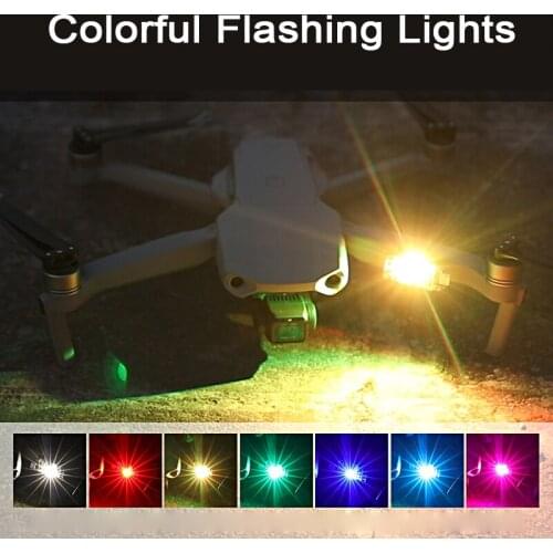 Colorful Flash Strobe Lamp Night 10W Super Bright 1000lm Flight Light for DJI Mavic Air 2/Phantom/Mavic Mini/Mini 2 Drone Parts