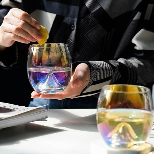 Creative colorful Everest glass cup Egg shape Beverage juice Milk water cups home wedding stemless wine glass beer lulu lemon
