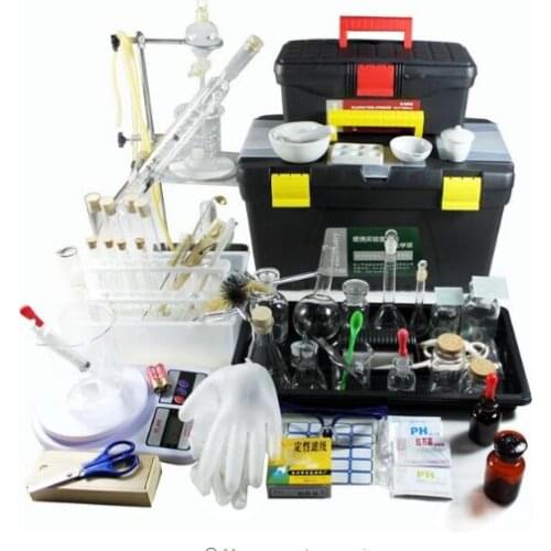 Laboratory equipment tool set chemistry experiment tools set ,glass ware tubes ,flask, reagent kids home lab