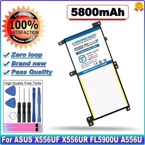 LOSONCOER 5800mAh C21N1509 Laptop Battery For ASUS X556U X556UA X556UB X556UF X556UJ X556UQ X556UV A556U F556UA K556UA K556UV