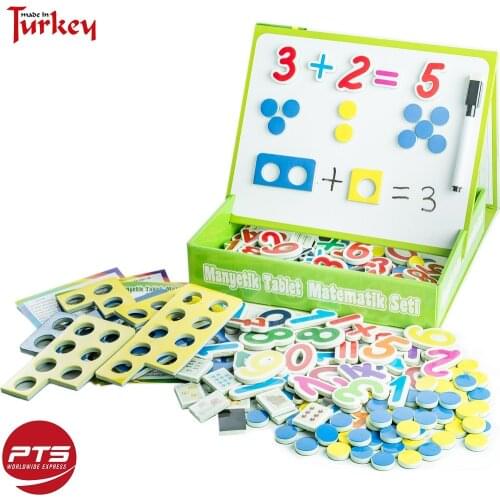 Montessori Magnetic Tablet Math Colorful Number Game Set Educational Magnetic Intelligence Toy Kids for Home Kindergarten School