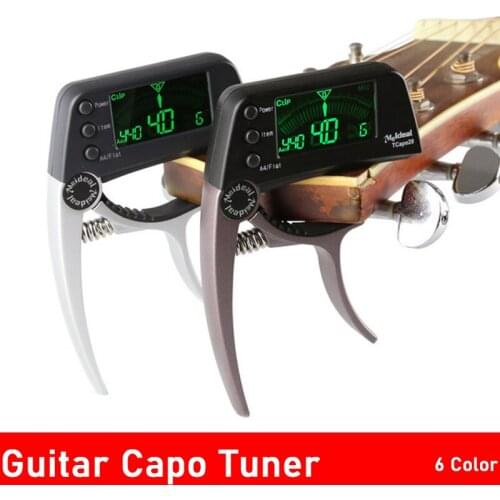 Meideal 2 In 1 Guitar Capo Quick Change Key Guitarra Capos Tuner for Electric Guitar Bass Ukulele Parts Accessories