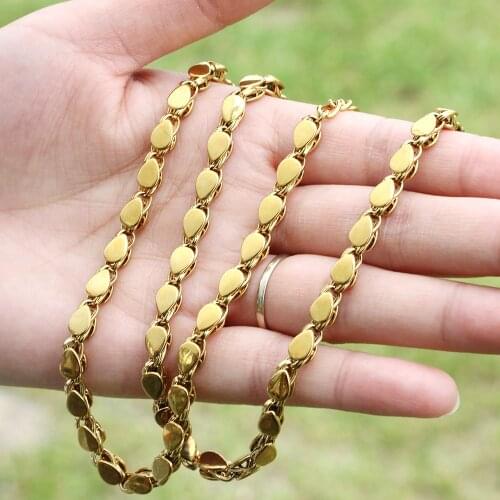 Fashion Classic New Design Gold Drop Shape Ladies Charm Necklace Muslim Luxury Jewelry Wedding Party Holiday Gifts Wholesale