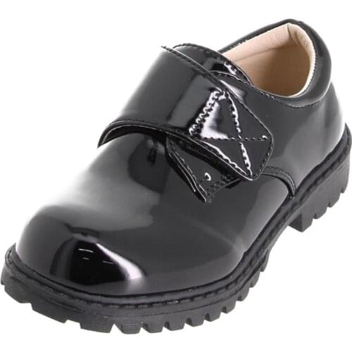 2020 New 3-5 10 15 Years Boys Shoes For School Black Party Shoe For Kids Autumn Fashion Patent Leather Dance Children Teens Shoe