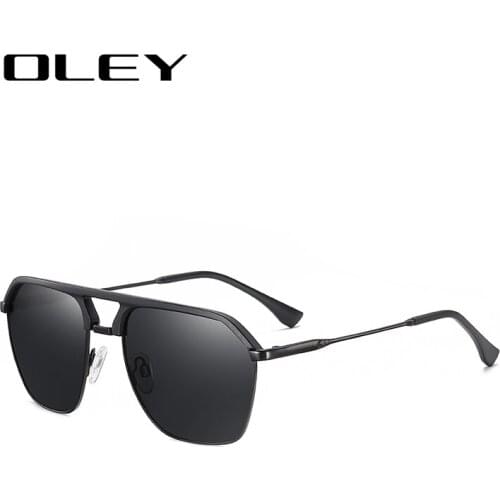 OLEY Men‘s Driving Glasses Aluminum 2021 Sunglasses Men Polarized Pilot Frame Anti-Glare Mirror Lens Fishing Women Eyewear