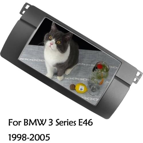 2Din DVD Stereo Panel Trim For BMW 3 Series E46 Double din Radio Fascia Installation Frame 180*105mm DVD Stereo Panel Fascias