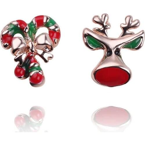 Arrival Christmas Jewelry Tree Santa Claus Ear Stud Kawaii Alloy Women Fashion Earrings