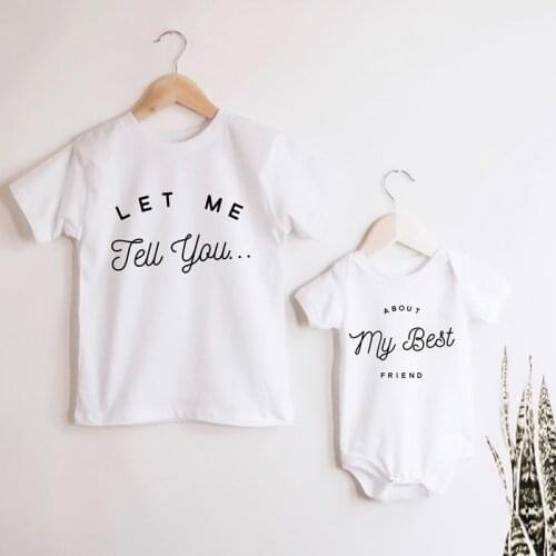 Let Me Tell You About My Best Friend Sibling shirts Funny Tees Best Friends Matching t-shirts Announcement best friends tops