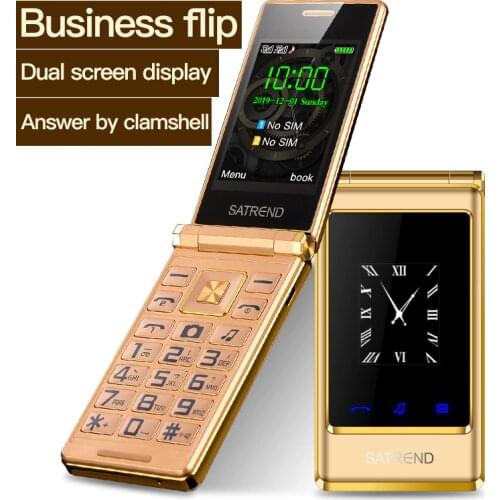 Flip Touch Screen Dual Screen Phone A15 Dual Sim Cheap Senior Mobile Cell Phone Elder Clamshell