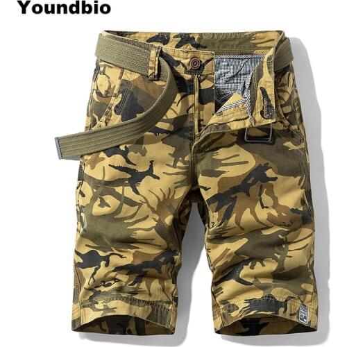 2021 Cargo Shorts Men Summer Camouflage Military 100%cotton Short Pants Brand Clothing Men Casual Jogger Cargo Shorts