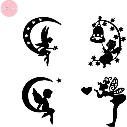 Fairy and Angle Metal Cutting Dies Scrapbooking Etched Photo Album Mold Card Making Craft Stencil Clear Stamps and Dies