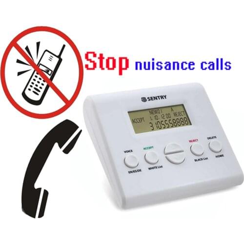 Sentry V2.0 Smart Automatic Blocking Call Blocker Whitelist Blacklist For Landline Phones ,Block All Spam Calls, Junk Calls