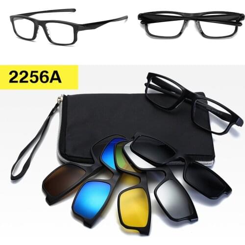 Eyeglasses with Magnetic Clip on Sunglasses Optical Lenses for Men Sun Glasses 5 in 1 Women Driving Classic Eyeglasses