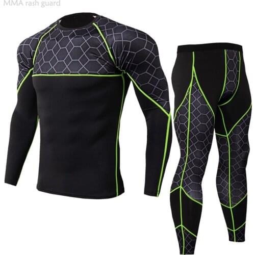 High Quality Mens Suit Winter Thermal Underwear Compression Tights Fitness Leggings Clothing Sweat Quick Dry Jogging Suits 4XL