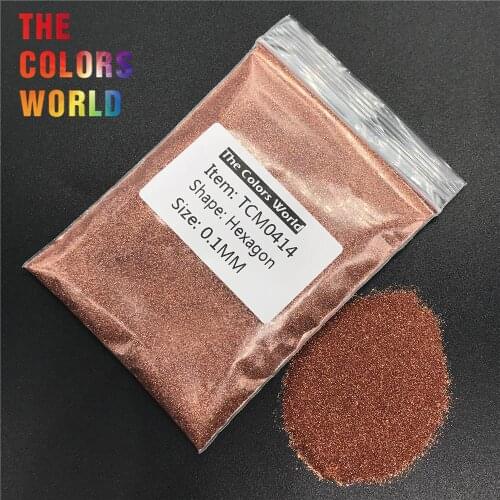 TCM0414 Bright Bronze Color Metallic Luster Hexagon Shape Nail Glitter Nail Art Decoration Makeup BodyGlitter Henna Handwork DIY