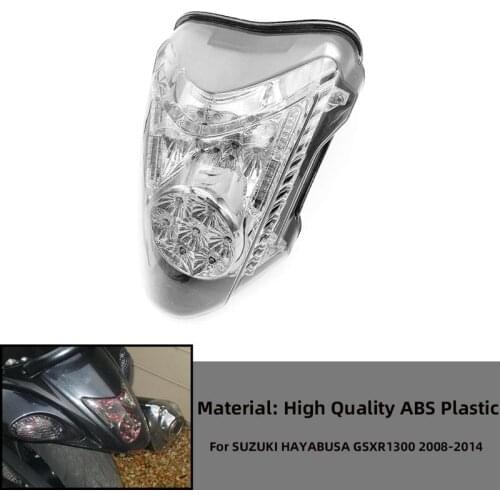 Motorcycle LED Tail Light Brake Light Turn Signals Assembly for SUZUKI Hayabusa GSX1300R 2008-2019 Clear