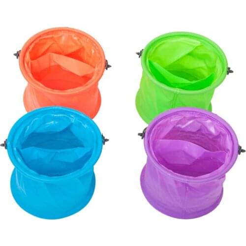 1pc 13x14cm Travel Folding Bucket Portable Ergonomic With Compartment Outdoor Camping Tools Fishing Washing bucket
