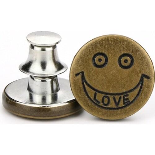 1 piece Shrink Waist Button Free Nail Detachable Universal Adjustment Waist Size Small Artifact Metal Buttons for Jeans