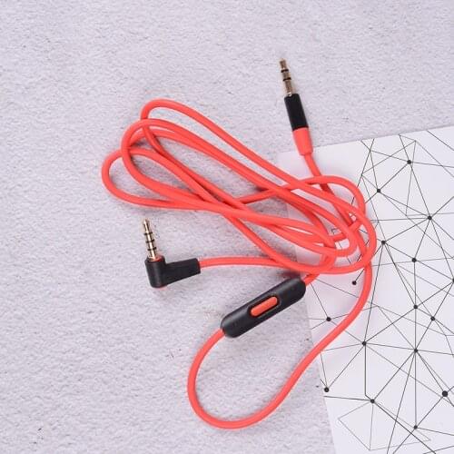 1Pc 3.5mm Audio Replacement Cable Inline Remote Microphone Headset For QC3 Headphones For Aux/cord Beats Solo/studio/earphones