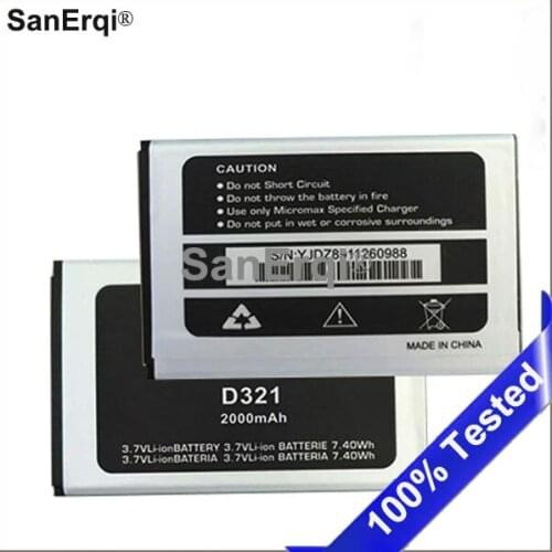 10pcs D321 Battery for Micromax D321 Bolt d321 2000mAh Mobile Phone Li-ion Battery