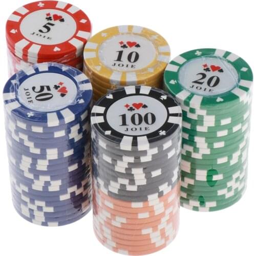 100x Casino Poker Chips Poker Token Chip Poker Vegas Card Game Poker Variety