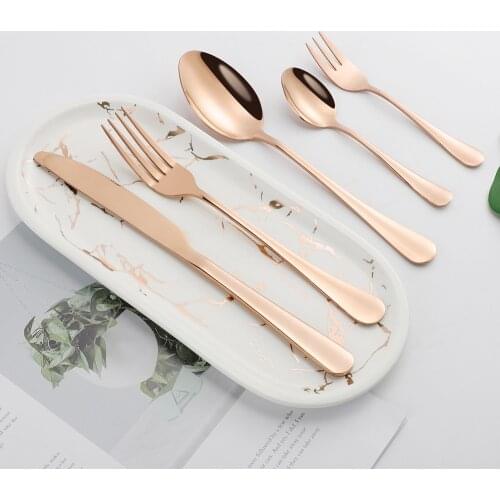 20 Pcs Cutlery Wedding Flatware Spoon Fork Knife Western Dinnerware Set Stainless Steel Tableware Kitchen Utensils Dropshipping