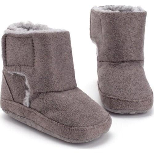 2021 Winter Snow Boots Baby Girl Boy PU Leather Boots Casual Shoes Walkersborn Cute Non-slip Soft Sole Shoes