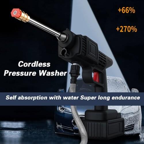 24V 5600mAh 300W Car Washer Handheld Electric Water Gun Cordless High Pressure Powerful Garden Water Jet Rechargeable Water Gun