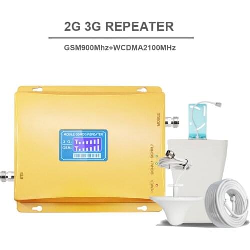 2g 3g signal booster dual band cellular repeater GSM WCDMA 900 2100 Signal booster mobile amplifier