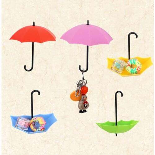 3 Piece/Set Nail-free Key Storage Random Color Strong Viscose Wall Hanger Home Decoration Wall Hanging Hook Random Color