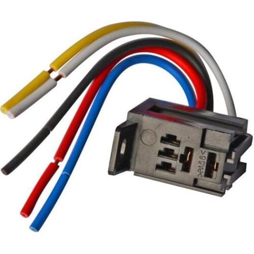 4pin 5pin socket with wire 40A 12V 24V DC Relay Universal Automotive Violet Relay