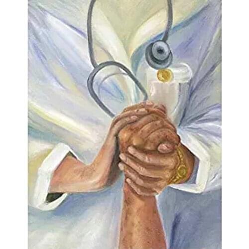 5D DIY Diamond Painting Mosaic Doctor hand Pictures Of Rhinestone Cross Stitch Home Decor Full Square Diamond Embroidery pattern